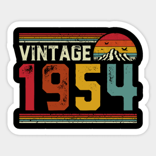 Vintage 1954 Birthday Gift Retro Style Sticker
